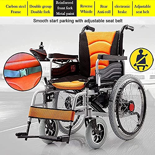 FGVDJ Silla de Ruedas eléctrica Antideslizante Pendiente Plegable Silla de Ruedas eléctrica portátil discapacitados Scooter de Cuatro Ruedas para Ancianos