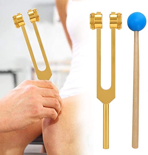 Fhdisfnsk Diapasón, Diapasón Médico De Aluminio 136.1HZ con Instrumentos De Martillo De Mazo Juego De Herramientas De Terapia De Sonido De Vibración De Afinación, para Relajar El Alivio del Dolor