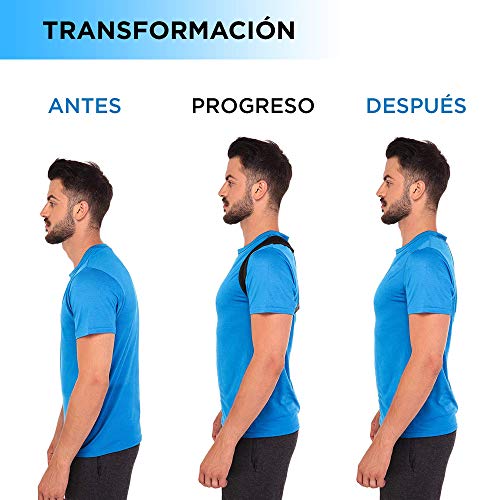 Fithil Corrector de Postura para Espalda Recta, Cuello y Hombros, Soporte Columna Cervical para Mujer y Hombre, Faja Lumbar Comoda sin Dolor para Oficina, Casa y Deporte (L / 106-135cm)