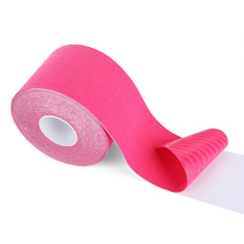 FITOP Rollo de Cinta de Kinesiología de Algodón 5 m x 5 cm (Rosa)