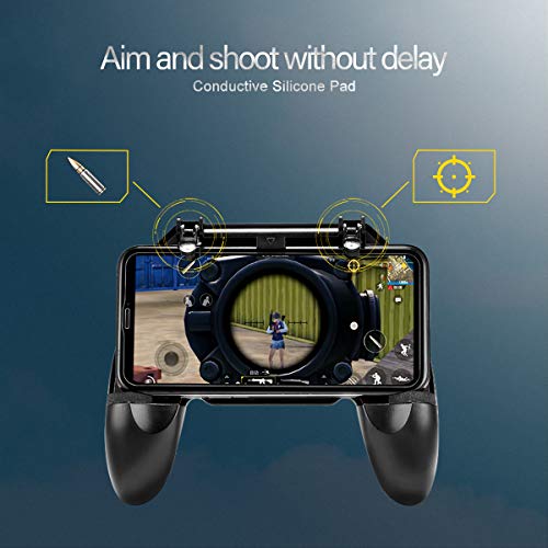 FIYAPOO Mobile Game Controller Compatible para Fortnite PUBG Controlador de Juego Móvil, Apuntar Sensibles para Knives out/Rules of Survival - Joystick Gamepad para Jugar en Android e iPhone