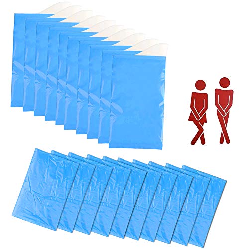 FOGAWA 10pcs Bolsa de Orina Portátil de Desechables 600ml Bolsas de PIS de Cámping Viaje Alpinismo Atasco de Tráfico Bolsa de Urinario para Hombres/Mujeres/Niño/Paciente Azul