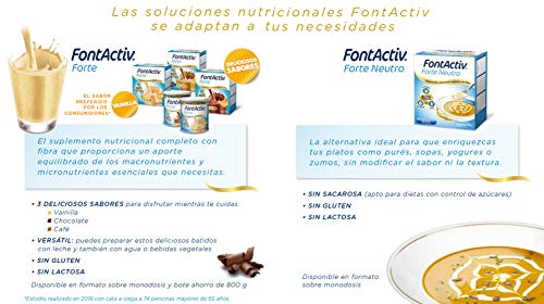 Fontactiv Forte Chocolate - 14 Sobres de 30gr - Suplemento Nutricional para adultos y mayores - 1 o 2 sobres al día.