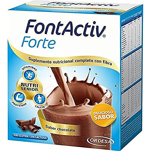 Fontactiv Forte Chocolate - 14 Sobres de 30gr - Suplemento Nutricional para adultos y mayores - 1 o 2 sobres al día.