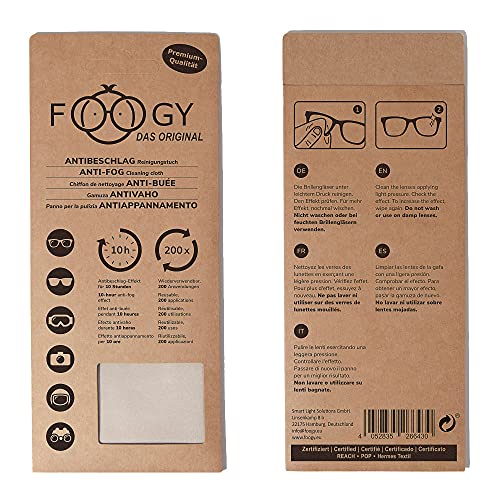 FOOGY Paño Microfibra Antivaho Gafas | Gamuza Antivaho Gafas | Bayeta Microfibra Para Limpia Gafas | Toallitas Antivaho Gafas | Toallitas Limpia Gafas | Toallitas Gafas Antivaho