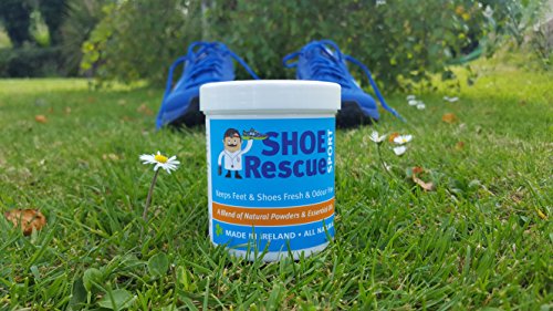 Foot & Shoe Polvos para pies y calzado Elimina el olor de pies 100% natural Contiene aceites esenciales Árbol de Té Eucalipto y Menta 100g