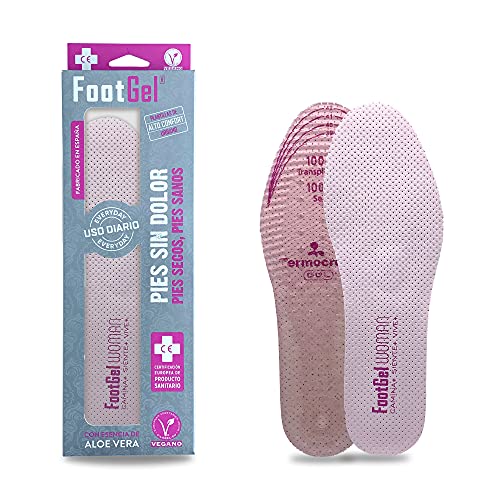 Footgel - Plantilla Mujer extra cómoda de uso diario (Aloe Vera, 39-42)