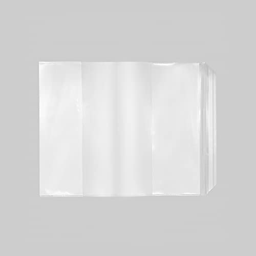 Forros para Libros Transparente Paquete de 10 Cubiertas Protectoras de Libros y Cuadernos Cubiertas de Encuadernación con Solapa Ajustable de Polipropileno(21.2cm x 15cm)