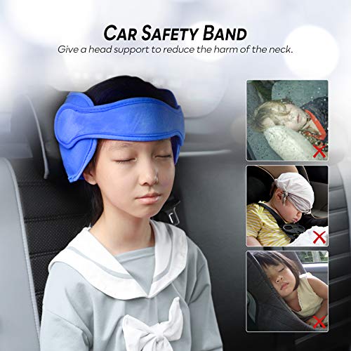 FREESOO Reposacabezas Soporte Cabeza Sujeta Cabezas Coche para Niños Infantil Bebe Seguridad Cinturón de Sujeción Correa Ajustable para Asiento de Coche Cómoda Posicionador Cabeza