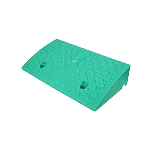 Frenar rampas de Protección Ambiental de plástico Familia Rampas Las Personas con Movilidad Reducida con Silla de Ruedas Rampas Altura: 7-13CM (Color : Green, Size : 50 * 27 * 7CM)