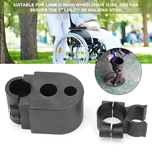 Ftory Soporte para bastón para Silla de Ruedas - Soporte para bastón para Silla de Ruedas Soporte para muleta Accesorio para Scooter eléctrico