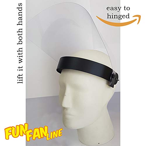 FUN FAN LINE - Pack x2 de Máscaras de protección, caretas de plástico, pantallas para la cara, protectores faciales de seguridad transparente