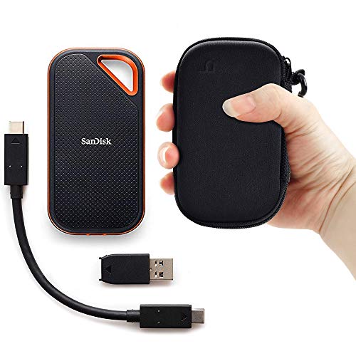 Funda compatible con SanDisk 500GB/1TB Extreme Pro Portable External SSD - USB-C, también compatible con Crucial X8 2TB SSD portátil