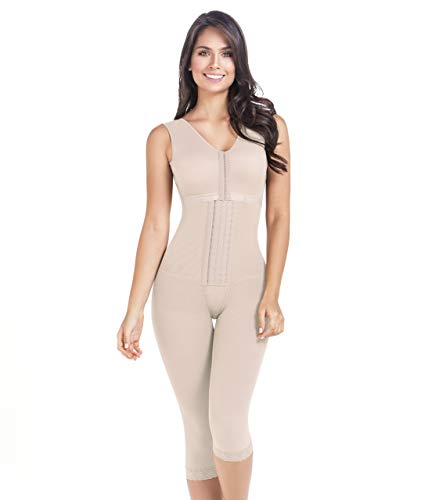 Funda post-operatoria con apoyo gargantilla para mujer Liposuccion post-partum Shapewear Fajas Colombianas Levanta Cola 9262 beige S