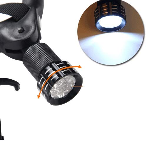 FWDS Bastón de Trekking Iluminado Mango Curvado en Forma de T Bastones Plegables telescópicos para amortiguar muletas de Hombre Viejo con Luces Bastones de Trekking de 9LED aleación de Aluminio