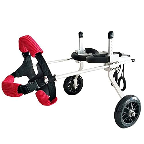 FXBFAG Silla de Ruedas para Perros Ruedas Ajustables Carro para Silla de Ruedas para Perros Discapacitados Coche para Caminar asistido por Perros para discapacitados Rehabilitación de Patas Trasera