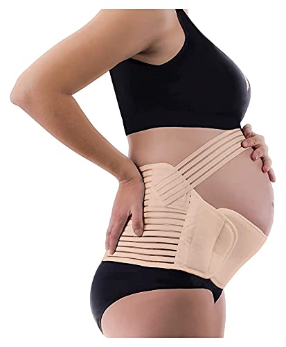 FYRGHZ Cinturón de Embarazo Soporte de Maternidad Banda de Abdomen Ortesis de Vientre Cinturón de recuperación pélvico posparto Transpirable (Color: Beige, Talla: XXL) Harmonious Home