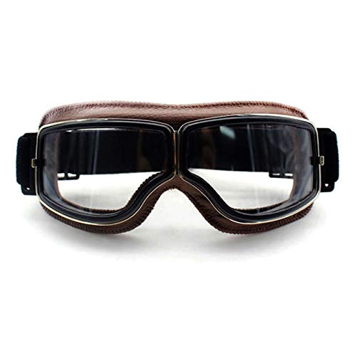 Gafas Moto,Moto Gafas Gafas de gafas de motocicleta retro Vintage Motocicleta GOG GLES GLES OTRIENTES DEPORTES DE CUERO for LOS GRASA DE AVIATOR Gafas Motocross (Color : Goggles style 13)