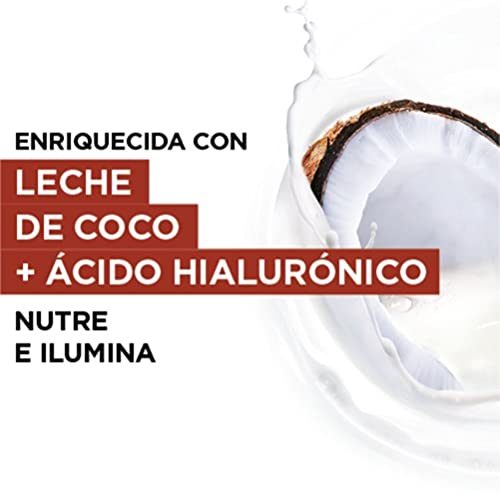 Garnier Skin Active Nutri Bomb Iluminadora, Mascarilla Facial de Tejido con Leche de Coco y Ácido Hialurónico para Pieles Secas y Apagadas, Hidrata y Nutre la Piel, 5 Unidades