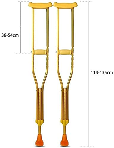 GDEVNSL Muletas Muletas para Adultos Ayudas para Caminar Girar 扙 Axila de aleación de Aluminio Anciano Muletas de Colores en el Hombro Stick-Stick para