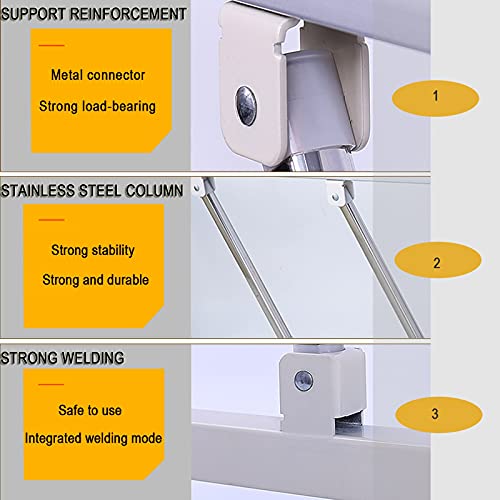 Gdmokle Barandilla Plegable de Seguridad, Adultos Anti Caída Barra Apoyo, para Ancianos Adultos, Mujer Embarazada Barra de Parachoques Ayudar Minusválido Barrera para Cama, 3 Verticales