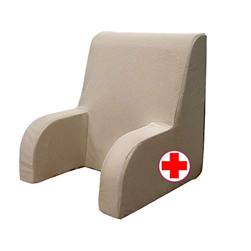 GEEMMA s.r.l. Sillón de cama Plus, respaldo ortopédico o sillón sanitario con tejido desenfundable y lavable, para personas mayores o lactantes, reposapiés para la espalda, cama grande