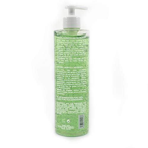 Gel de Aloe Vera Puro 100%, Hidratante natural para piel sensible (500ml) Hecho en España - PFC Cosmetics