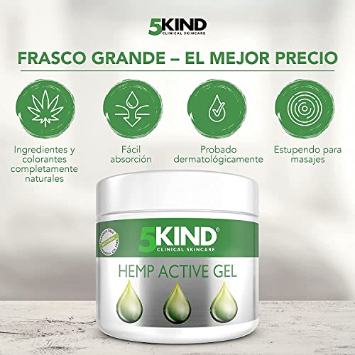 Gel de Cáñamo Alivio Activo para Músculos y Articulaciones- Gran Poder Calmante Fórmula con Aceite de Cannabis Rica en Extractos Naturales Para el Alivio de Pies, Rodillas, Espalda, Hombros (300ml)