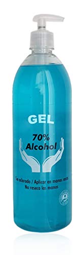 Gel hidroalcohólico 1 LITRO 70% con DOSIFICADOR. Para manos Desinfectante e Higienizante HISTOKIT