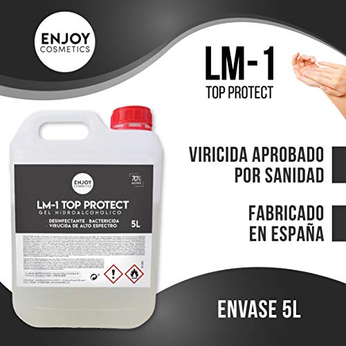 Gel hidroalcohólico 5L. 70% alcohol. Para manos y superficies, desinfección garantizada