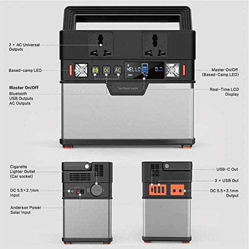 Generador solar Estación de energía portátil 372Wh Batería de litio 110V / 220V Fuente de respaldo de salida de CA para panel solar 100W