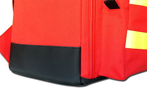 GIMA ref 27174 Mochila de ambulancia para emergencias sanitarias, poliéster, 40 x 30 x h 57 cm, roja, maleta de primeros auxilios, transportable, con compartimientos internos y externos