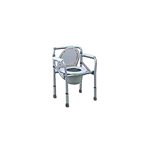 GIMA ref 27759 Silla para WC o inodoro para minusválidos, ancianos y discapacitados, con altura regulable 45-55 cm (detrás 78-88 cm) plegable, cómoda y segura