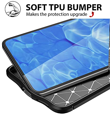 GIOPUEY Funda para OPPO Reno 6 5G, TPU Delgada Disipacion de Calor Telefono Movil Cover, Material Suave Sensación Cómoda Huella Digital Anti Case - Negro