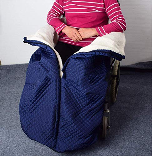 GKPLY Manta para Silla de Ruedas Pesada, Manta Forrada de vellón Funda para piernas de Silla de Ruedas Manta Forrada de Felpa con Cremallera para la Parte Inferior del Cuerpo, piernas/pies