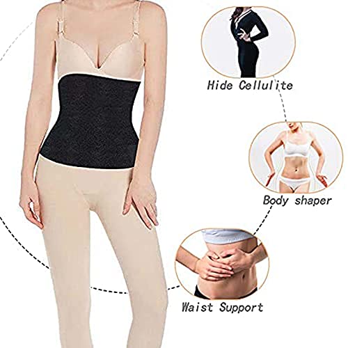 GLEYDY Faja Reductora Cinturilla para Mujer, Faja Abdominal Adelgazante Waist Trainer Ajustable, Ayuda a La Corrección Postural y Abdominal Cinturón Adelgazante para Mujer Fitness,Negro