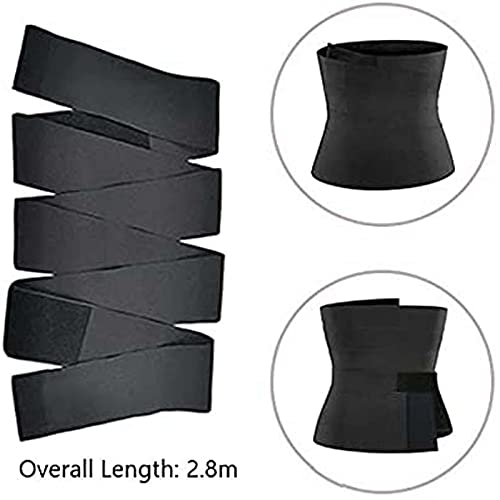 GLEYDY Faja Reductora Cinturilla para Mujer, Faja Abdominal Adelgazante Waist Trainer Ajustable, Ayuda a La Corrección Postural y Abdominal Cinturón Adelgazante para Mujer Fitness,Negro