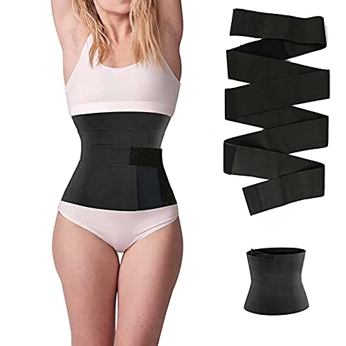 GLEYDY Faja Reductora Cinturilla para Mujer, Faja Abdominal Adelgazante Waist Trainer Ajustable, Ayuda a La Corrección Postural y Abdominal Cinturón Adelgazante para Mujer Fitness,Negro