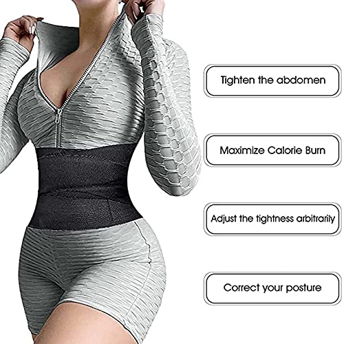 GLEYDY Faja Reductora Cinturilla para Mujer, Fitness Cintura Entrenador De Sudoración, Ajustable Adelgazante Waist Trainer Ayuda a La Corrección Postural y Abdominal Faja Postparto,Rojo