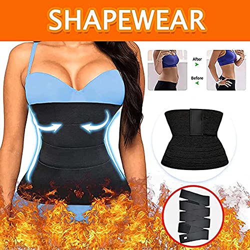 GLEYDY Faja Reductora Cinturilla para Mujer, Fitness Cintura Entrenador De Sudoración, Ajustable Adelgazante Waist Trainer Ayuda a La Corrección Postural y Abdominal Faja Postparto,Rojo