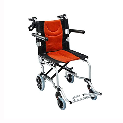 GLXLSBZ Embarque Plegable para Silla de Ruedas Disponible Freno Manual Ligero Llanta Maciza t Freno de Seguridad Viaje Portátil (Regalos para Personas Mayores)