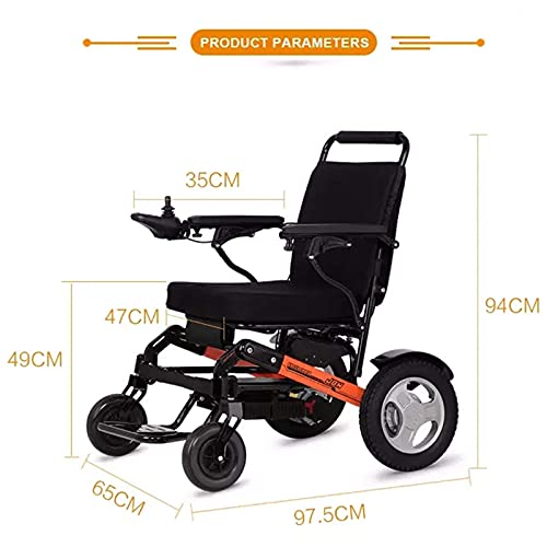 GLXLSBZ Model Fold & Travel Motor de Silla de Ruedas eléctrica Liviana Sillas de Ruedas motorizadas Scooter eléctrico Viajes de aviación S (Regalos para Personas Mayores)