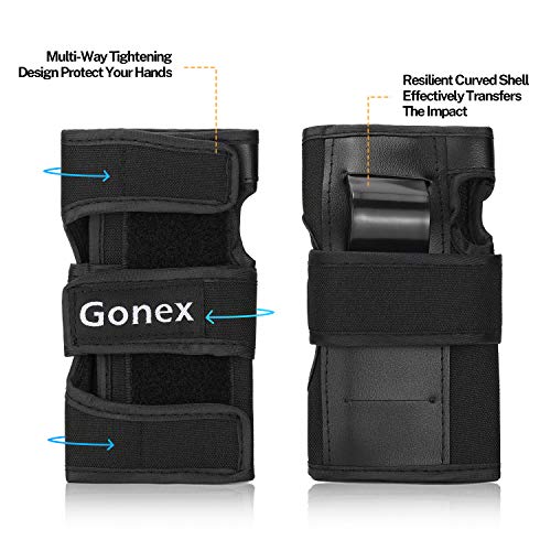 Gonex Protecciones Patines Niños Adultos, Juego Protectores Rodilleras Coderas Muñeca Muñequeras Infantiles para Skate Bicicleta Patinaje Ciclismo Monopatín Escalada Esqui Scooter Seguridad Deportiva