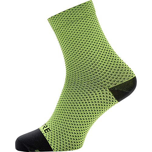 GORE WEAR C3 Calcetines para ciclismo unisex, Talla: 41-43, Color: amarillo neón/negro