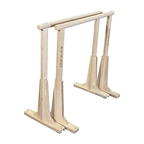 Gorilant - Barras Paralelas para Ejercicio Fondos, Barras de Gimnasia/Dip Station, calistenia, Altura 90cm Anchura Ajustable