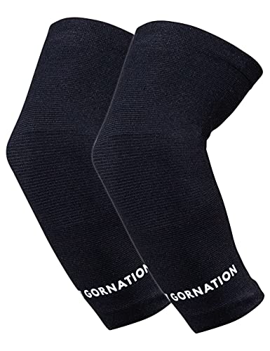 GORNATION Codo Vendaje para Hombres y Mujeres, protección por compresión para Codos en Calisthenics, Crossfit y Fitness (Large)