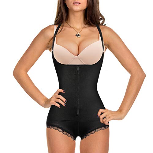 Gotoly Fajas Reductoras Adelgazantes para Mujer Corsé Underbust Lencería Moldeadora Shapewear de Control de Abdomen Bodysuit Posparto (Negro, Small)