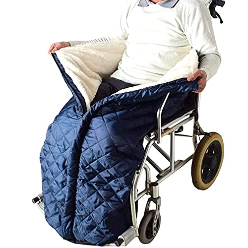 Gpzj Manta con Cremallera para Calentador De Sillas De Ruedas, Funda Acogedora para Silla De Ruedas con Forro Polar Impermeable para Sillas De Ruedas Manuales Y Eléctricas