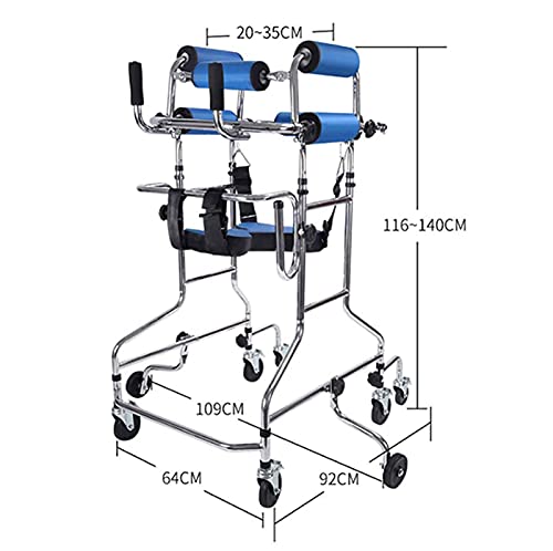 GQFGYYL Andador para Ancianos, Andadores para Ancianos, Andador para Adultos De Altura Regulable Ayuda A Caminar Bipedestador para Entrenamiento Y Rehabilitación De Miembros Inferiores,001