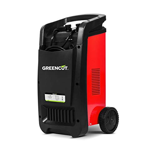 GREENCUT CRB500 - Cargador automático de batería multifunción monofásico de 12V/24V y 50A, cargador con opciones de Carga Rápida y Normal